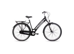 4250585414570 - Chrisson Sereto 30 Trekkingrad 28 Zoll Urban Bike Damen 165 - 175 cm Damenrad Fahrrad 7 Gang schwarz 53 cm