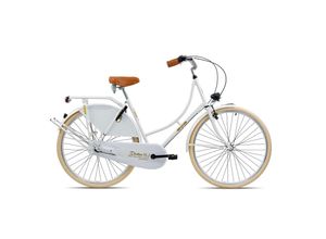 4250585414730 - Van Holland City Damen Fahrrad 28 Zoll Citybike Hollandrad mit 3 Gängen Cityrad Stadtrad 165 - 175 cm weiß 53 cm