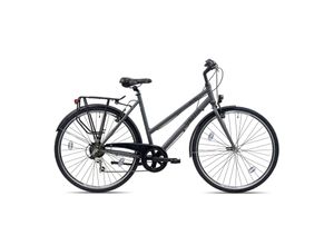 4250585419803 - KCP City One Trekkingrad 28 Zoll Urban Bike Trekking Fahrrad 155 - 175 cm mit 7 Gängen anthrazit 50 cm