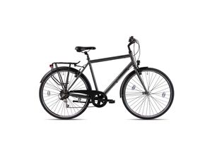 4250585419841 - City One Trekkingrad 28 Zoll Urban Bike Trekking Fahrrad 165 - 180 cm mit 7 Gängen anthrazit 53 cm