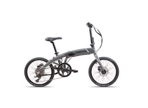 4250585425972 - Chrisson EF3 E Bike Klapprad Damen Herren 150 - 195 cm Pedelec 20 Zoll 9 Gänge Elektrofahrrad 250 W (grau)