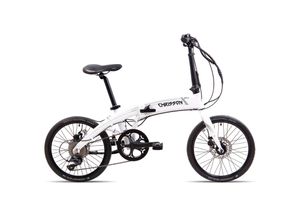 4250585433236 - Chrisson EF3 E Bike Klapprad Damen Herren 150 - 195 cm Pedelec 20 Zoll 8 Gänge Elektrofahrrad 250 W weiß 32 cm