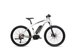 4250585447035 - Chrisson E-Scheat E Bike Mountainbike 275 Zoll Damen Herren Pedelec mit 9 Gängen sportliches Elektrofahrrad weiß 48 cm