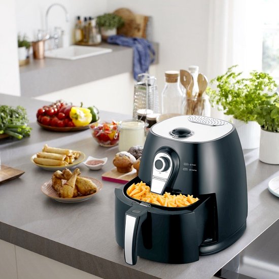 4250588726229 - Royalty Line ® AF-31 Airfryer - Heißluftfritteuse XL - Airfryer XL - 3 Liter - Geeignet für 800 Gramm Pommes frites - 1400W - Schwarz