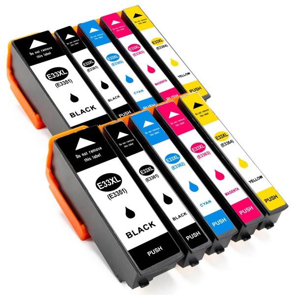 4250614206152 - 10x Epson 33T3341 T3342 T3343 T3344 T3345 (Orange) kompatibel von ESMOnline 4250614206152 - 10x Epson 33T3341 T3342 T3343 T3344 T3345 (Orange) kompatibel von ESMOnline