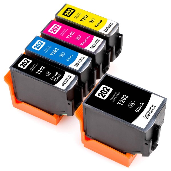 4250614800770 - 5er Set Kompatibel zu Epson 202XL (Kiwi) von ESMOnline