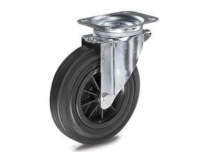 4250615286757 - Vollgummireifen auf Kunststoff-Felge Rad-Ø x Breite 125 x 38 mm Lenkrolle 4250615286757 - Vollgummireifen auf Kunststoff-Felge Rad-Ø x Breite 125 x 38 mm Lenkrolle