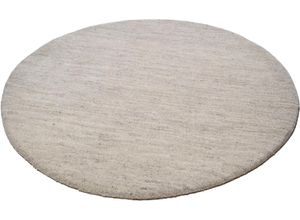 4250617401639 - Wollteppich THEKO Amravati Teppiche Gr Ø 250 cm 28 mm 1 St beige (sand) Schurwollteppiche echter Berber Teppich aus Marokko reine Wolle handgeknüpft