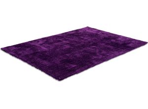 4250617402001 - Hochflor-Teppich TOM TAILOR HOME Soft Teppiche Gr B L 65 cm x 135 cm 35 mm 1 St lila Esszimmerteppiche handgetuftet Uni-Farben super weich und flauschig