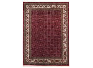 4250617409451 - Orientteppich THEKO Sirsa Seta Bidjar Teppiche Gr B L 70 cm x 140 cm 12 mm 1 St rot (rot creme) Orientalische Muster handgeknüpft Material 80%Wolle 20% Seide mit Fransen