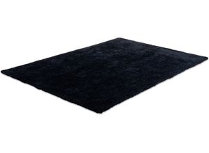 4250617411836 - Hochflor-Teppich TOM TAILOR HOME Soft Teppiche Gr B L 65 cm x 135 cm 35 mm 1 St schwarz (black) Esszimmerteppiche handgetuftet Uni-Farben super weich und flauschig