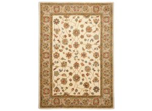 4250617418286 - Wollteppich THEKO Royal Ziegler 503 Teppiche Gr B L 70 cm x 140 cm 14 mm 1 St beige Orientalische Muster reine Wolle handgetuftet Orient-Optik mit Bordüre