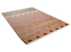 4250617446029 - Teppich TOM TAILOR HOME Pastel Zigzag Teppiche Gr B L 65 cm x 135 cm 7 mm 1 St bunt (multi) Baumwollteppiche Flachgewebe handgewebt Material 60% Baumwolle 40% Jute