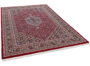 4250617452075 - Orientteppich THEKO Benares Bidjar Teppiche Gr B L 70 cm x 140 cm 12 mm 1 St rot Fransenteppich Esszimmerteppiche reine Wolle handgeknüpft mit Fransen