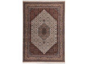 4250617452235 - Orientteppich THEKO Benares Bidjar Teppiche Gr B L 170 cm x 240 cm 12 mm 1 St braun (creme braun) Fransenteppich Orientalische Muster reine Wolle handgeknüpft mit Fransen