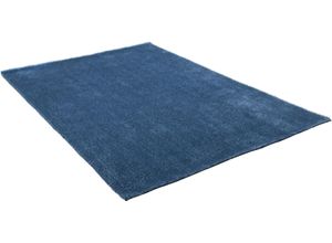 4250617474107 - Hochflor-Teppich GINO FALCONE Alessandro Teppiche Gr B L 160 cm x 230 cm 25 mm 1 St blau Esszimmerteppiche besonders weich durch Microfaser ideal im Wohnzimmer & Schlafzimmer