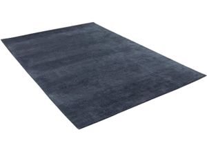 4250617474893 - Teppich TOM TAILOR HOME Powder uni Teppiche Gr B L 65 cm x 135 cm 12 mm 1 St grau (anthrazit) Esszimmerteppiche Uni-Farben besonders weich und flauschig