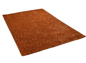 4250617477207 - Teppich GINO FALCONE Roberto Uni Teppiche Gr B L 140 cm x 200 cm 20 mm 1 St orange (terra) Esszimmerteppiche meliert besonders weich durch Microfaser