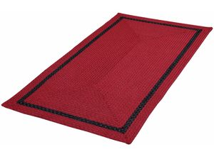 4250617478334 - Läufer GINO FALCONE Benito Teppiche Gr B L 70 cm x 250 cm 6 mm 1 St rot Küchenläufer Teppich-Läufer Flachgewebe Uni-Farben mit Bordüre Outdoor geeignet