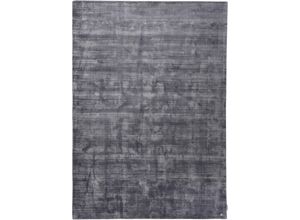 4250617485851 - Teppich TOM TAILOR HOME Shine uni Teppiche Gr B L 65 cm x 135 cm 8 mm 1 St grau (anthrazit) Esszimmerteppiche Handweb Teppich 100% Viskose handgewebt mit elegantem Schimmer