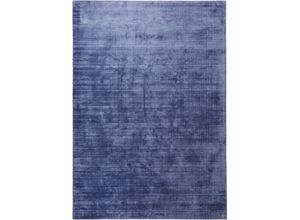 4250617485929 - Teppich TOM TAILOR HOME Shine uni Teppiche Gr B L 65 cm x 135 cm 8 mm 1 St blau (navy) Esszimmerteppiche Handweb Teppich 100% Viskose handgewebt mit elegantem Schimmer