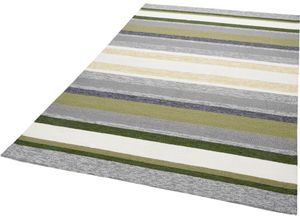 4250617492507 - Teppich GINO FALCONE Rosetta-Stripes Teppiche Gr B L 120 cm x 180 cm 20 mm 1 St grün Esszimmerteppiche In- und Outdoor geeignet Wohnzimmer