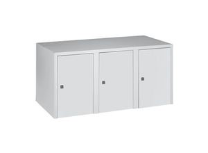 4250618223544 - Aufsatzschrank 3 Abteile HxBxT 445 x 900 x 500 mm lichtgrau