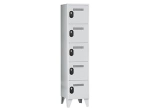 4250618246246 - Schließfachschrank Fachhöhe 320 mm HxBxT 1850 x 400 x 500 mm Abteilbreite 400 mm Korpus-   Türfarbe Lichtgrau   Lichtgrau