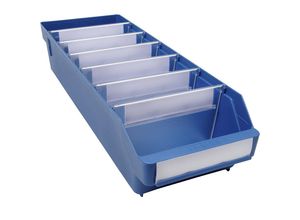 4250621500151 - Regalkasten aus hochschlagfestem Polypropylen blau LxBxH 500 x 180 x 110 mm VE 20 Stk