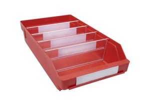 4250621500458 - Regalkasten aus hochschlagfestem Polypropylen rot LxBxH 400 x 240 x 95 mm VE 15 Stk 4250621500458 - Regalkasten aus hochschlagfestem Polypropylen rot LxBxH 400 x 240 x 95 mm VE 15 Stk