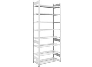 4250623711166 - Akten-Steckregal RAL 7035 Regalhöhe 2700 mm doppelseitig Grundregal BxT 1000 x 600 mm hofe 4250623711166 - Akten-Steckregal RAL 7035 Regalhöhe 2700 mm doppelseitig Grundregal BxT 1000 x 600 mm hofe