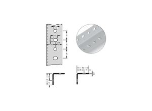 4250623727884 - Stahl-Winkelprofil für Baukastensystem 42 x 42 x 2 mm Länge 25 m lichtgrau VE 8 Stk