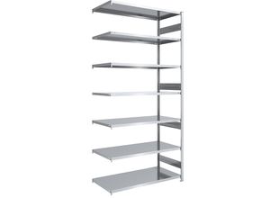 4250623789653 - Schwerlast-Steckregal verzinkt beidseitig Regalhöhe 3000 mm 7 Böden Anbauregal BxT 1300 x 800 mm hofe 4250623789653 - Schwerlast-Steckregal verzinkt beidseitig Regalhöhe 3000 mm 7 Böden Anbauregal BxT 1300 x 800 mm hofe