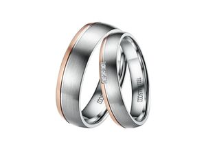 4250633205655 - Trauring Schmuck Geschenk Edelstahl Ehering Partnerring LIEBE Fingerringe Gr 52 mit Zirkonia Edelstahl 5 mm rosegold (edelstahlfarben roségoldfarben kristallweiß) Made in Germany wahlweise mit oder ohne Zirkonia