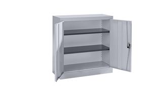 4250633300831 - mauser Stahlschrank mit Flügeltüren 2 Fachböden Höhe 1016 mm weißaluminium