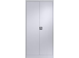 4250633302217 - mauser Stahlschrank mit Flügeltüren 4 Fachböden T 500 mm weißaluminium