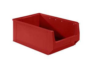 4250633322758 - Sichtlagerkasten PE Volumen 2465 Liter Größe 2 BxTxH außen innen 310x500x200 286x450x186 mm Farbe rot VE 10 Stück