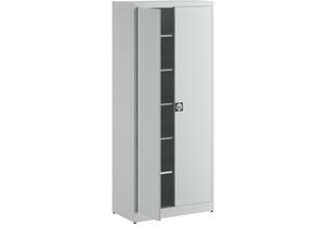 4250633344835 - Flügeltürenschrank Vollblechtüren 5 verzinkte Böden BxTxH 950x500x2200 mm ral 7035