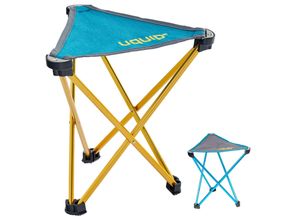 4250635605217 - UQUIP Leichtgewichtshocker Trinity M Mini Dreibein Hocker Campinghocker 150 kg Farbe Blue yellow