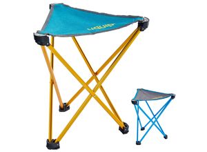 4250635609093 - UQUIP Leichtgewichtshocker Trinity L Mini Dreibein Hocker Campinghocker 150 kg Farbe Blue yellow