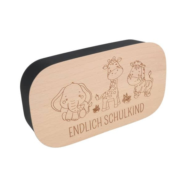 4250641376217 - Lunchbox Endlich Schulkind Tiere 4250641376217 SPRUCHREIF