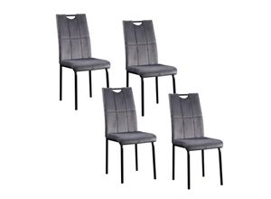 4250648923674 - Stuhl Denton Velvet 4er-Set