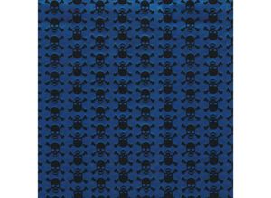 4250650224141 - As4home - Klebefolie - Möbelfolie Totenkopf Skull - blau schwarz - 45 cm x 200 cm