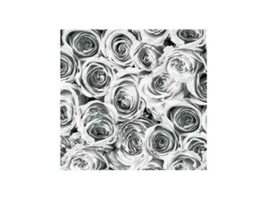 4250650242046 - As4home - Klebefolie - selbstklebende Möbelfolie Rosen grau weiss - 45 cm x 200 cm