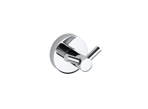 4250657515013 - Brillantbad BOMEGA Doppelkleiderhaken Messing Chrom poliert 55x55x50 mm für Bad & Küche >> zum Bohren oder Kleben*