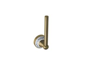 4250657520185 - Brillantbad BERA Papierrollenhalter Messing Keramik Bronze 66x181x74 mm für Bad & WC >> zum Bohren