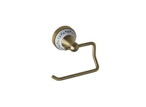 4250657520192 - Brillantbad BERA Papierrollenhalter ohne Deckel Messing Keramik Bronze 136x102x93 mm für Bad & WC >> zum Bohren