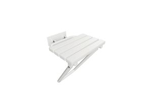 4250657524039 - Brillantbad BELP Duschklappsitz Edelstahl Kunststoff Weiß 440x460x450 mm 200 kg Traglast für Bad & WC >> zum Bohren