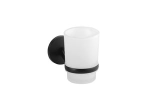 4250657526170 - Brillantbad BOX Glashalter Zink Milchglas Schwarz 115x68x95 mm für Bad & Küche >> zum Bohren 4250657526170 - Brillantbad BOX Glashalter Zink Milchglas Schwarz 115x68x95 mm für Bad & Küche >> zum Bohren