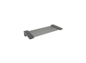 4250657526910 - Brillantbad BAPHIT Duschablage Edelstahl Messing Metallic Grau matt 110x270x40 mm für Bad & WC >> zum Bohren